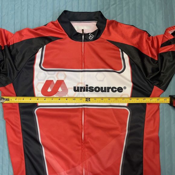 Jakroo Sport-Cut Fit Style Cycling Shirt Full Zip Unisource Back Pockets Men 2XL - Picture 8 of 12